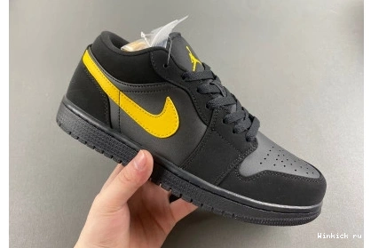 'Black Air Jordan Gold' University Low 1 1107